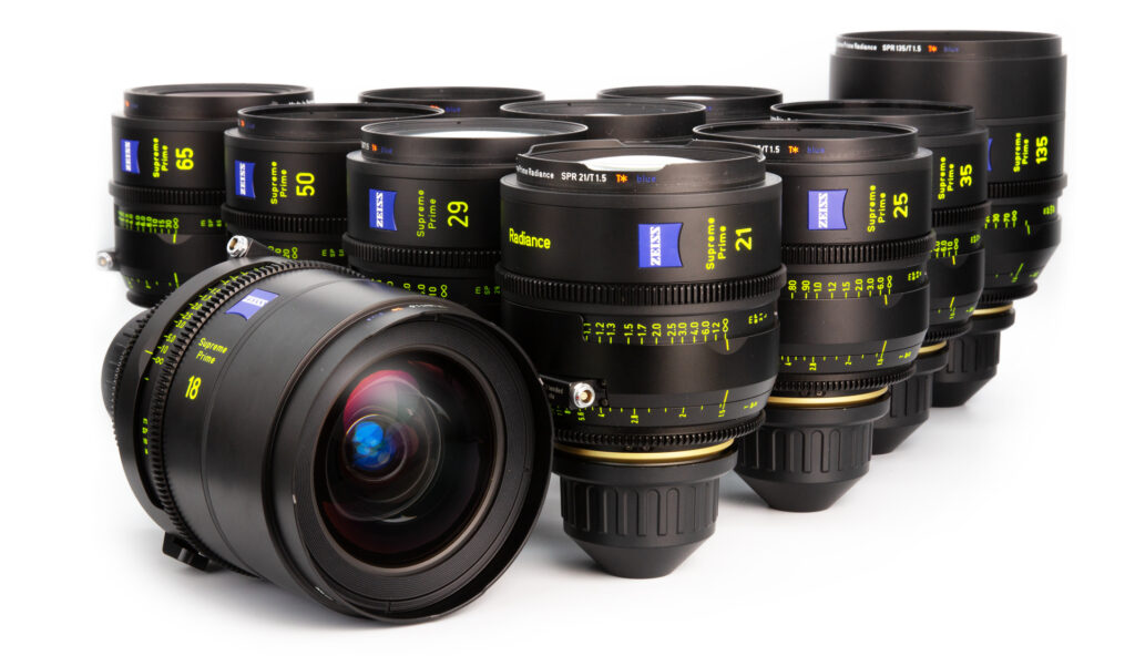 Collection of Zeiss camera lenses
