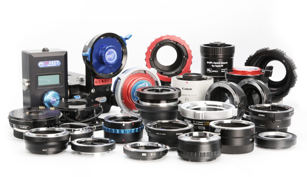 Various camera lens adapters and accessories