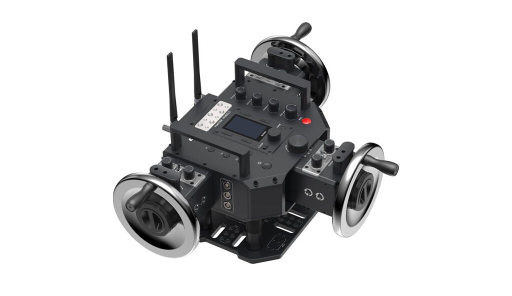 DJI Master Wheels professional wheel controller system for precise remote pan, tilt and roll control in gimbal, remote head and studio camera setups.