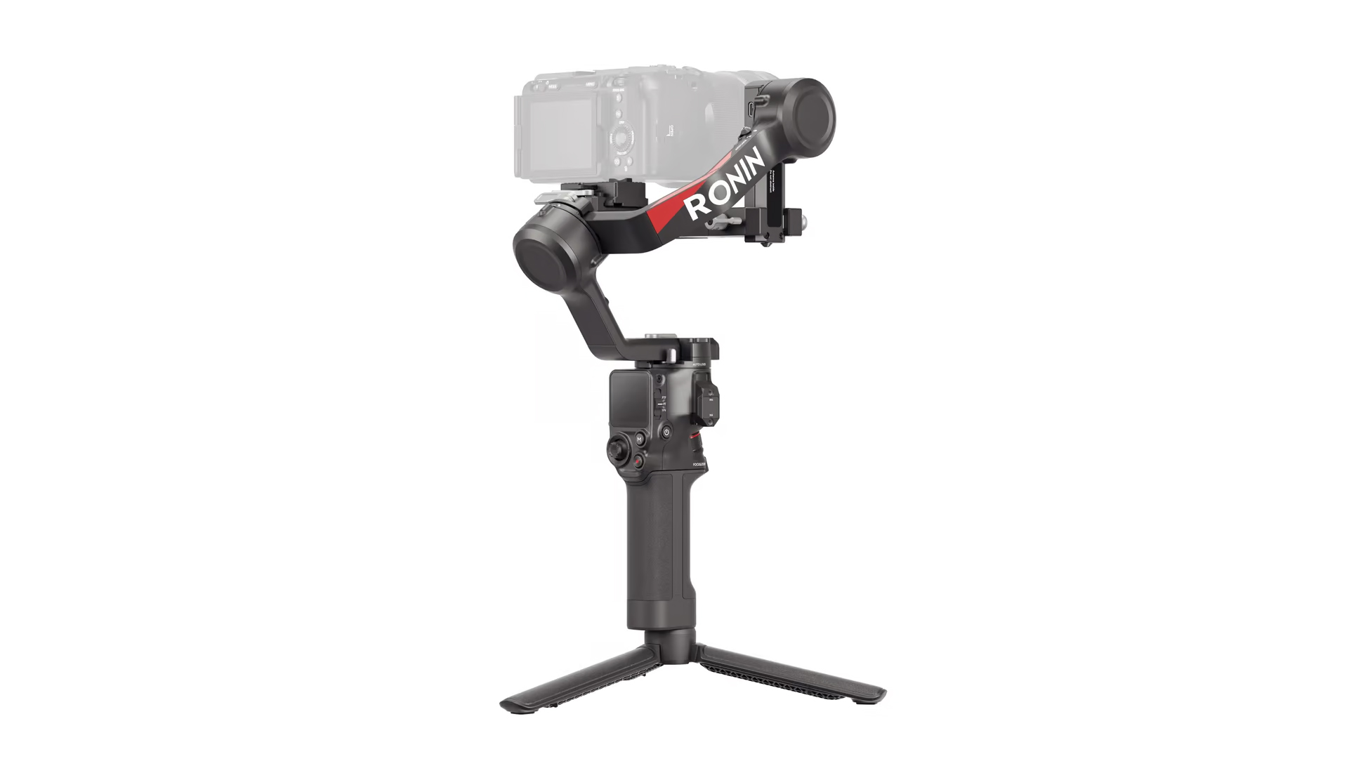 DJI RS 4 3 axis gimbal stabilizer for smooth handheld camera movement with mirrorless and lightweight cinema camera setups in film and commercial productions.