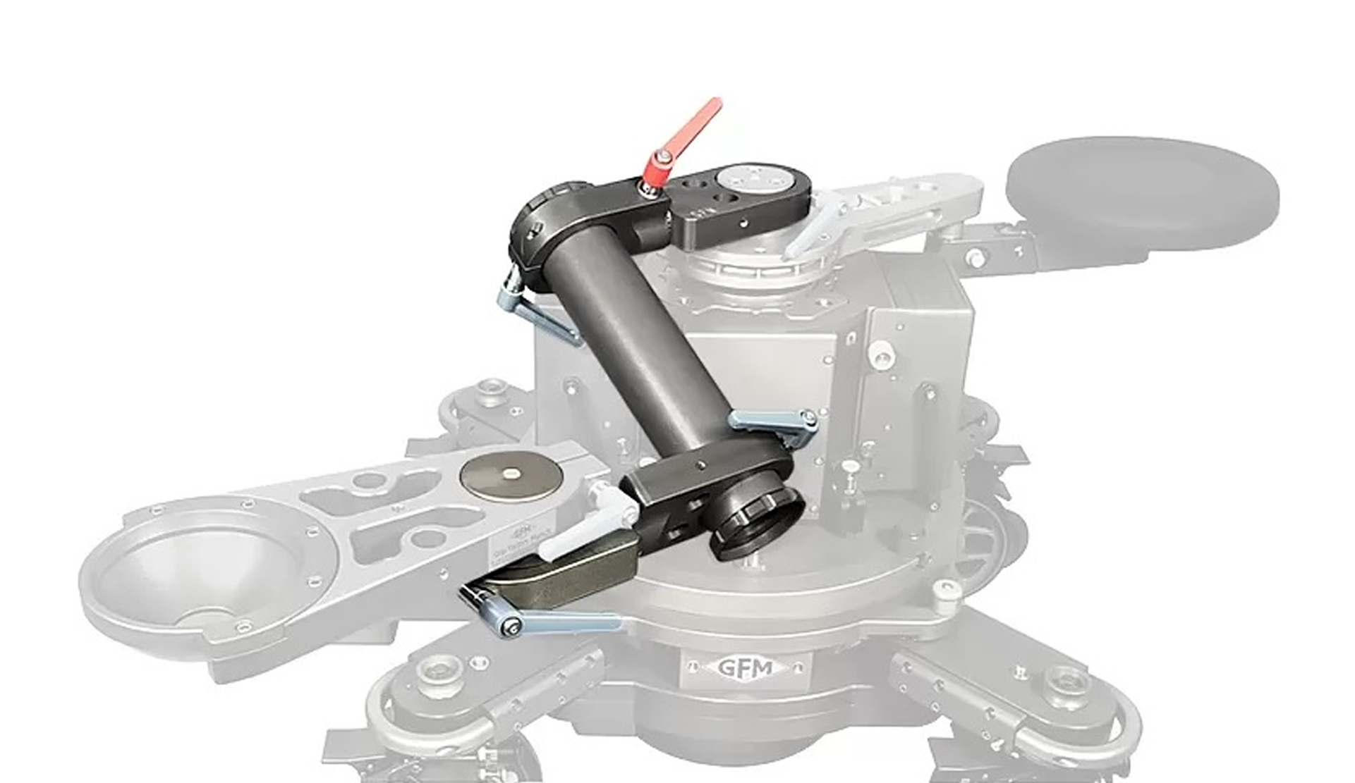 GFM GF HiLo Swivel for precise camera positioning and height adjustment in professional grip, dolly and studio setups.