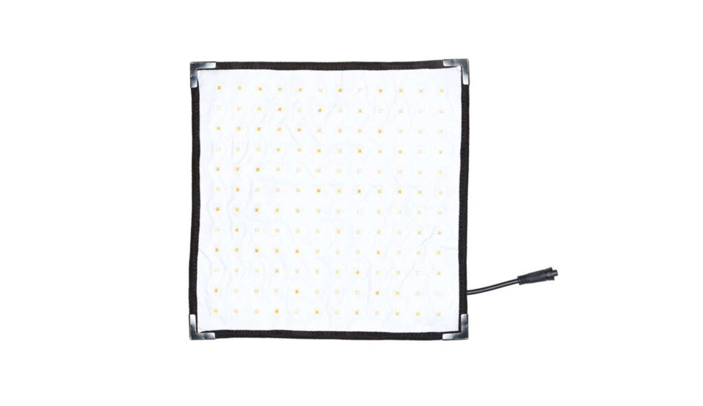 Aladdin 1x1 professional LED lighting fixture for film, commercial, TV and documentary production workflows.