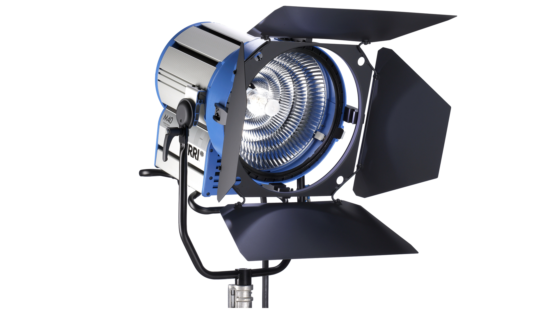 ARRI M40/25 HMI daylight fixture for powerful key light, bounce, window light and exterior film lighting setups.