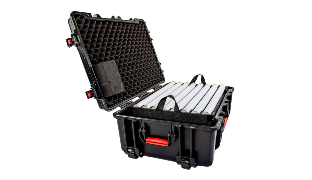 Astera Helios Tube 8 tube set professional LED lighting fixture for film, commercial, TV and documentary production workflows.