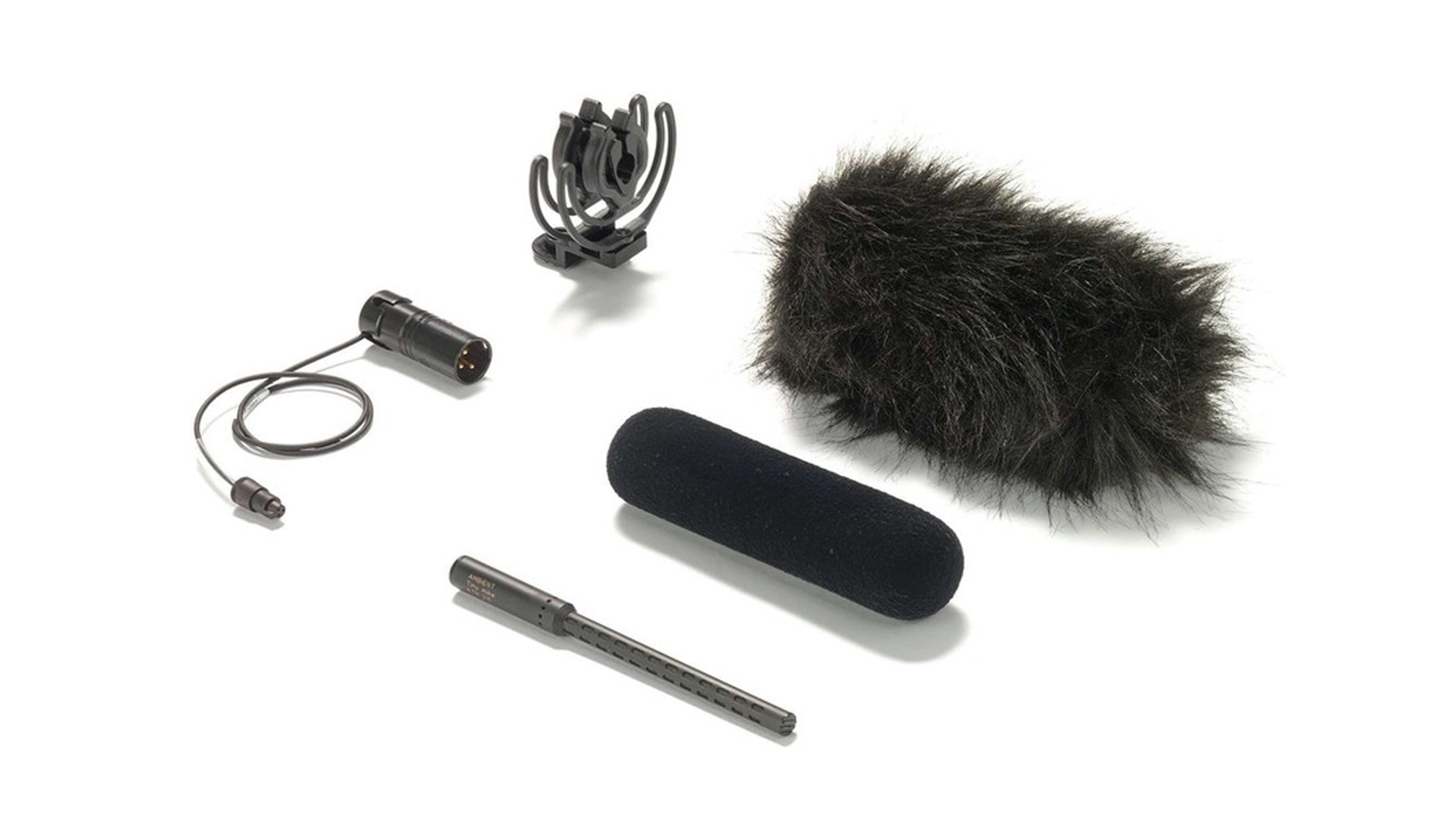 Ambient Tiny Mic miniature microphone with wind protection and accessories